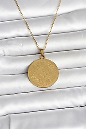 316L Celik Gold Renk Ayetel Kürsi Yazili Kolye
MMBK011059